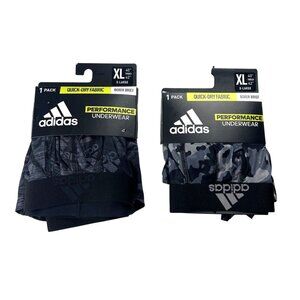 Lot 2‎ Adidas Men's XL (40-42) Performance Boxer Briefs Quick-Dry Fabric NWT